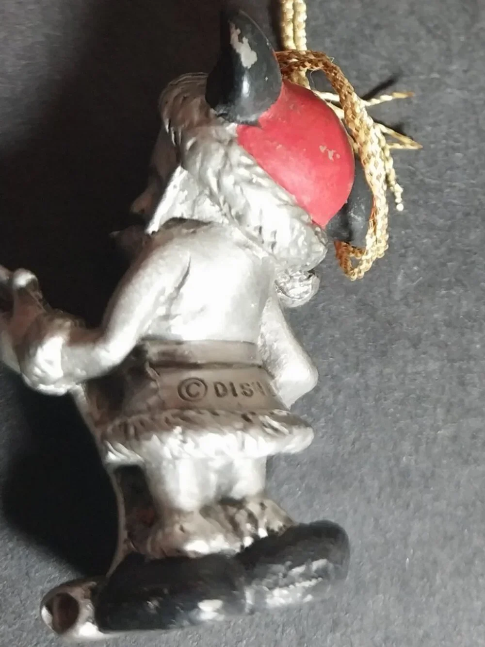 Disney 1988 Pewter Ornament Mickey Santa